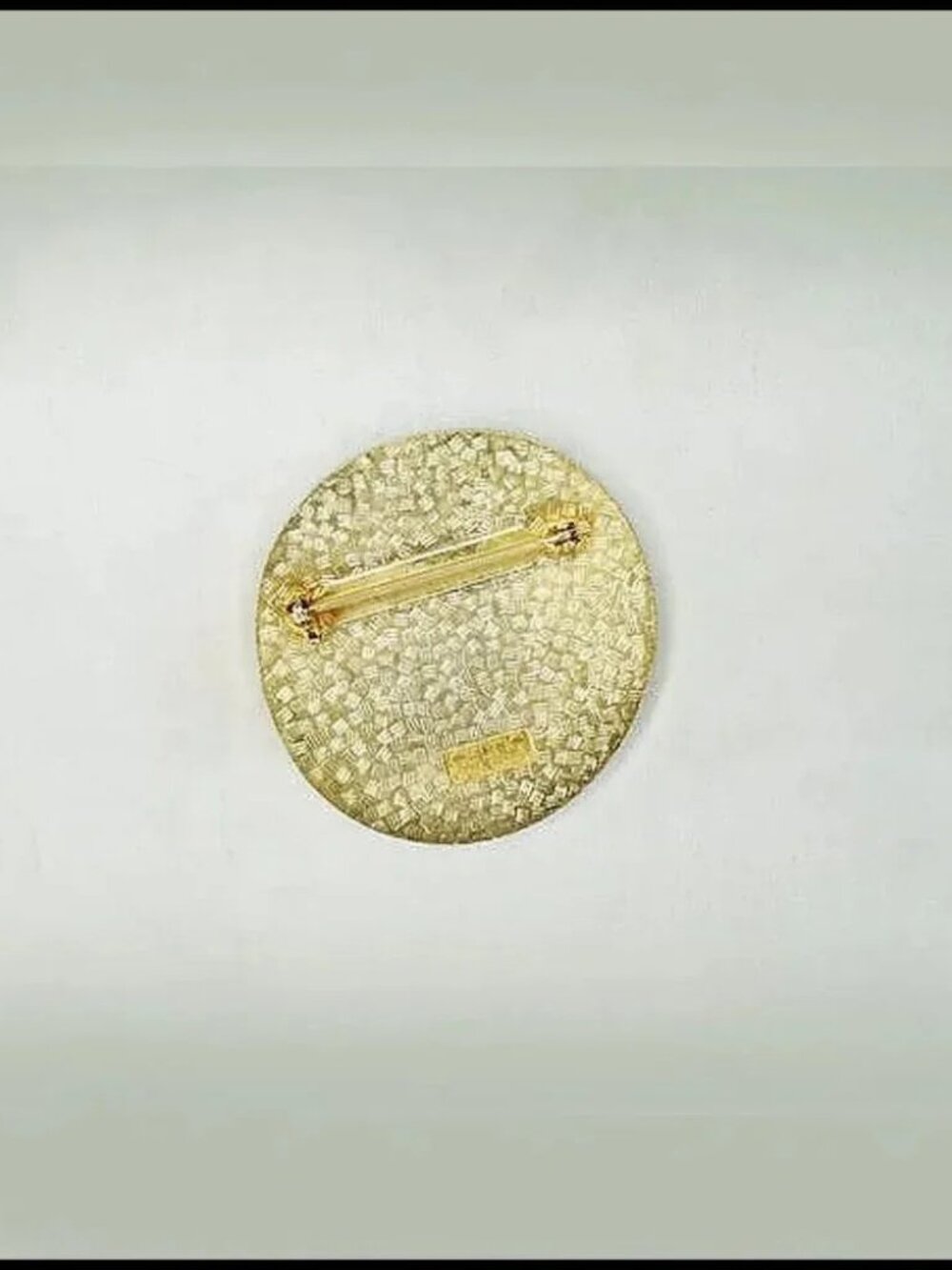 Vintage Cloisonne Brooch & Clip On Earrings Set Black Floral - Picture 5 of 9